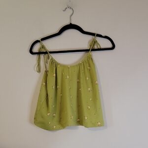 Urban Outfitters Light Green Floral Camisole